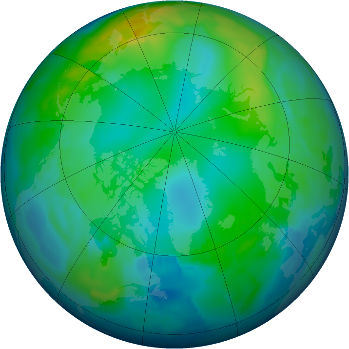 Arctic ozone map for 24 November 2012
